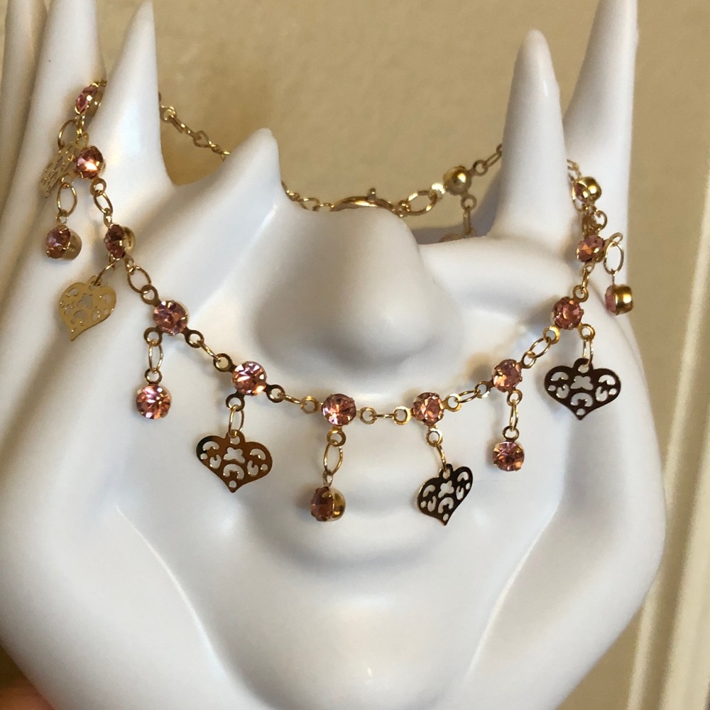 Gold Heart Charm bracelet
